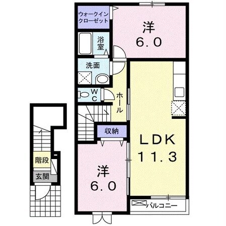 エスポワール久米の物件間取画像